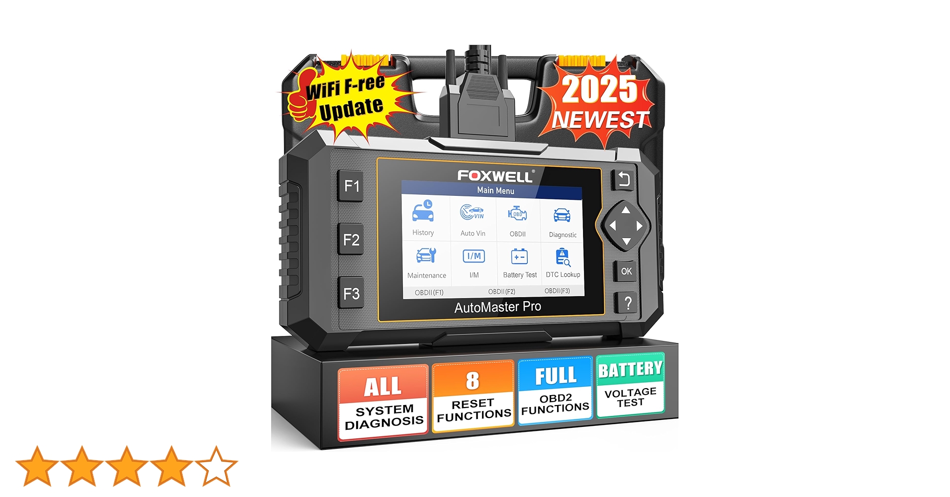 Amazon.co.jp: 2024 FOXWELL NT624 Elite OBD2スキャナー 8回リセット Amazon.co.jp: 2024 FOXWELL NT624 Elite OBD2スキャナー 8回リセット